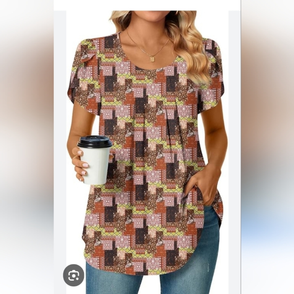 Bestbee Stylish Women's Multicolor Patchwork Top